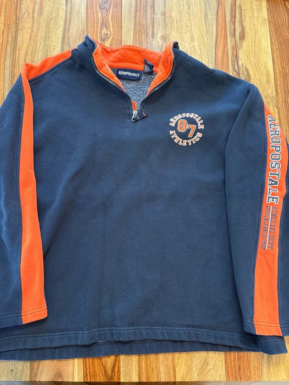 Vintage Y2K Aeropostale Athletic Dept 1/4 Zip Pullover XL